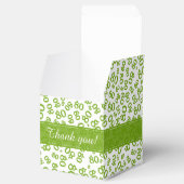 Ballotins 80e anniversaire Vert/blanc Motif numérique (Ouvert)