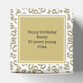 Ballotins 80e photo Keepsaké - Motif numérique or/blanc (Haut)