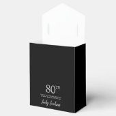 Ballotins 80th Birthday Silver Thank You Favor Box (Ouvert)