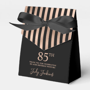 Ballotins 85e Anniversaire Rayures Or Rose Merci