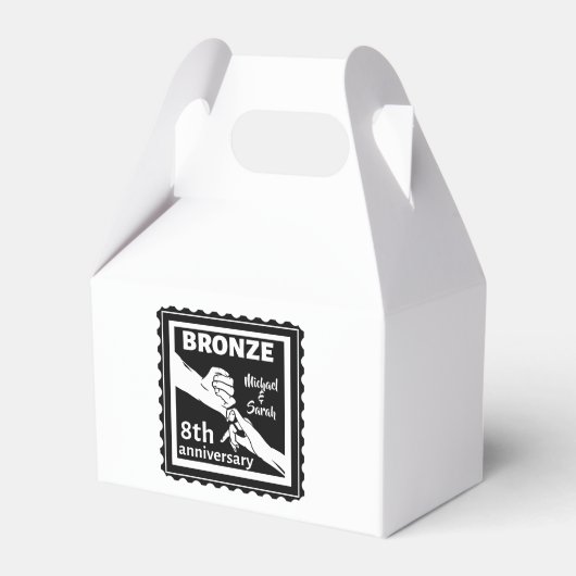 Ballotins 8e anniversaire mariage cadeau traditionnel bronze (Verso)