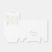Ballotins 90e Anniversaire Elegant Gold Confetti Blanc (Déplié)