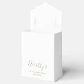 Ballotins 90e Anniversaire Elegant Gold Confetti Blanc (Ouvert)