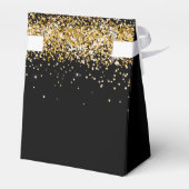 Ballotins 90e anniversaire parties scintillant d'or noir léo (Arrière)