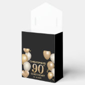 Ballotins 90e fête d'anniversaire Ballons noirs et or (Ouvert)
