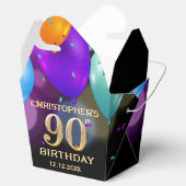 Ballotins 90e fête d'anniversaire Ballons noirs et or (Ouvert)