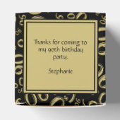 Ballotins 90e Merci Anniversaire Noir/Or motif numérique (Haut)