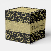 Ballotins 90e Merci Anniversaire Noir/Or motif numérique (Arrière)