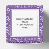 Ballotins 90e photo Keepsaké - Motif de numéro violet/blanc (Haut)