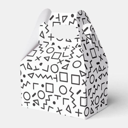 Ballotins 90's Noir & Blanc Retro Shapes Motif (Verso)