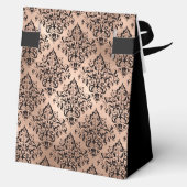 Ballotins 90th Birthday Rose Gold Damask Thank You (Verso)