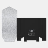 Ballotins 90th Birthday Silver Glitter Thank You (Déplié)