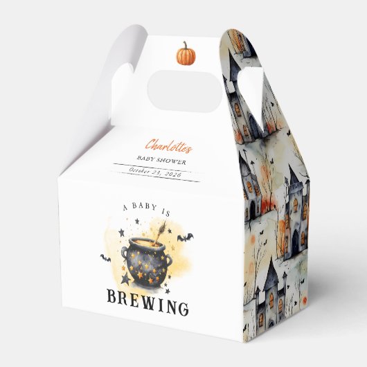 Ballotins A Baby is Brewing Halloween Cauldron Baby Shower (Verso)