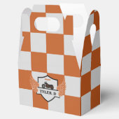 Ballotins À damiers orange et gris (Ouvert)