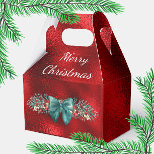 Ballotins À feuillage persistant, Berries, Vert Bow Red Faux