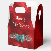 Ballotins À feuillage persistant, Berries, Vert Bow Red Faux (Ouvert)