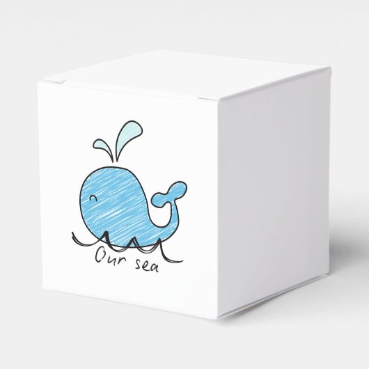 Ballotins A FRIENDLY WHALE IN HIS SEA Favor Boxes (Verso)