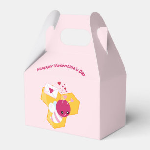 Ballotins Abeille mignonne aux Coeurs de Saint-Valentin rose