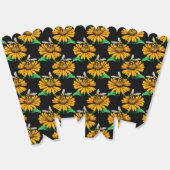 Ballotins Abeille sur Tournesol Fleur Motif Design Noir (Déplié)