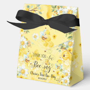 Ballotins Abeilles de miel jaune Floral 1er anniversaire un