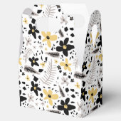 Ballotins Abstrait Gris jaune noir gris sans joint motif flo (Ouvert)