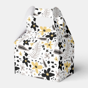 Ballotins Abstrait Gris jaune noir gris sans joint motif flo