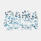 Ballotins Abstrait moderne Terrazzo Mosaic Mariage bleu (Déplié)