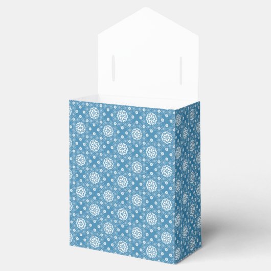 Ballotins Abstrait motif floral ouvert en col bleu clair (Ouvert)