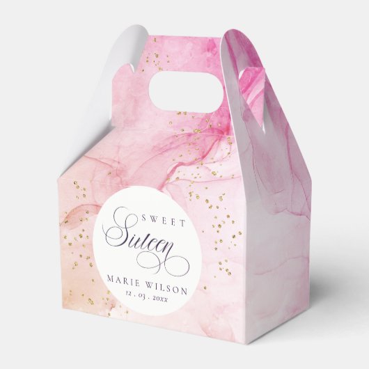 Ballotins Abstrait Pastel rose pourpre doux 16 Anniversaire (Arrière)