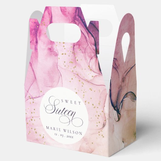 Ballotins Abstrait Pastel rose violet marine douce 16 Annive (Ouvert)