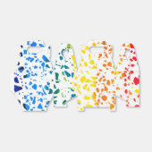 Ballotins Abstrait Terrazzo Mosaic coloré Rainbow Motif (Déplié)