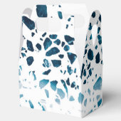 Ballotins Abstrait Terrazzo Mosaic Marine et Motif bleu clai (Ouvert)