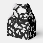 Ballotins Abstrait Terrazzo Mosaic Motif noir et blanc (Verso)