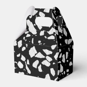 Ballotins Abstrait Terrazzo Mosaic Motif noir et blanc