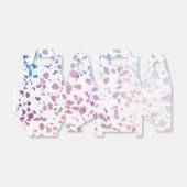 Ballotins Abstrait Terrazzo Mosaic rose et Motif bleu (Déplié)