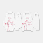 Ballotins Accueil Baby shower rose aquarelle Bowtim (Déplié)