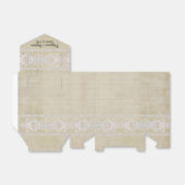 Ballotins Accueil Faveurs dentelle rustique avec linge Vinta (Déplié)