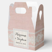 Ballotins Accueil Faveurs dentelle rustique avec linge Vinta (Ouvert)