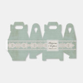 Ballotins Accueil Faveurs dentelle rustique avec linge Vinta (Déplié)