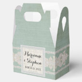 Ballotins Accueil Faveurs dentelle rustique avec linge Vinta (Ouvert)