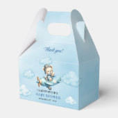 Ballotins Adorable Baby Boy Shower Airplane Pilot Bear Box (Verso)