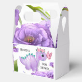Ballotins Adorable Dinosaure Violet Baby shower Floral (Ouvert)