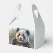 Ballotins Adorable Ours De Panda Mangeant Bambou (Verso)