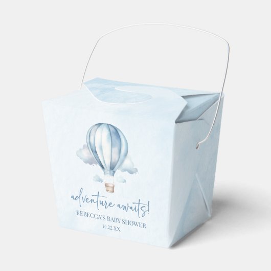 Ballotins Adventure Attend ! Baby shower Blue Hot Air Balloo (Verso)