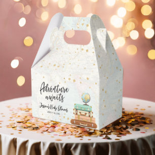 Ballotins Adventure Await Travel Gold Confetti Baby shower