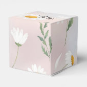 Ballotins Aesthetic Daisy Flowers Pattern Favor Box (Arrière)
