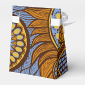 Ballotins Africain Ankara Sky Blue Gold Brown Floral (Arrière)