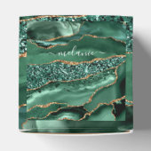 Ballotins Agate Green Gold Parties scintillant Geode Marbre  (Haut)