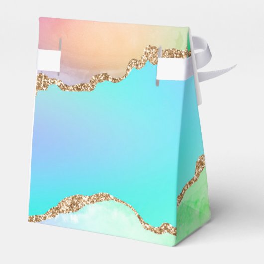 Ballotins Agate Holo | Faux Iridescente Pastel Ombre Marble (Arrière)