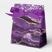 Ballotins Agate Purple Gold Marble Custom Name Box Cadeau (Verso)